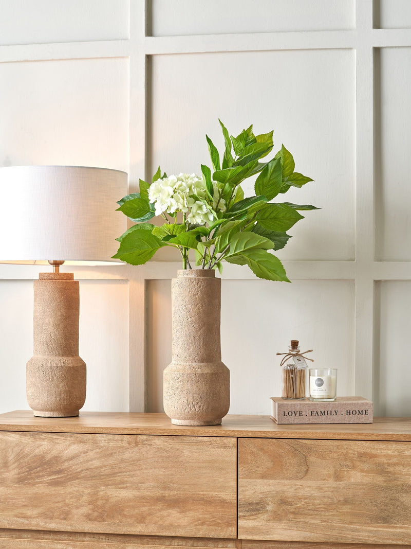 Pacific brown concrete stoneware vase 37cm (British brand)