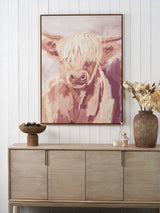 Next Pacific Mulberry Highland Cow Canvas Wall Art 120x90cm- Buy online at McGrocer