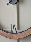 Vermont wall clock light walnut veneer 80cm, UK version