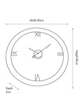 Pacific Natural Newborough burr wood effect wall clock (British brand)