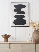 Next Pacific Black Stone Design Canvas Wall Art 80x60cm- Buy online at McGrocer