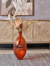 Next Pacific Orange Tall Glass Vase- Buy online at McGrocer