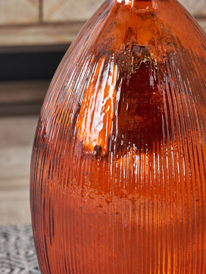 Pacific orange glass vase 59cm - British product