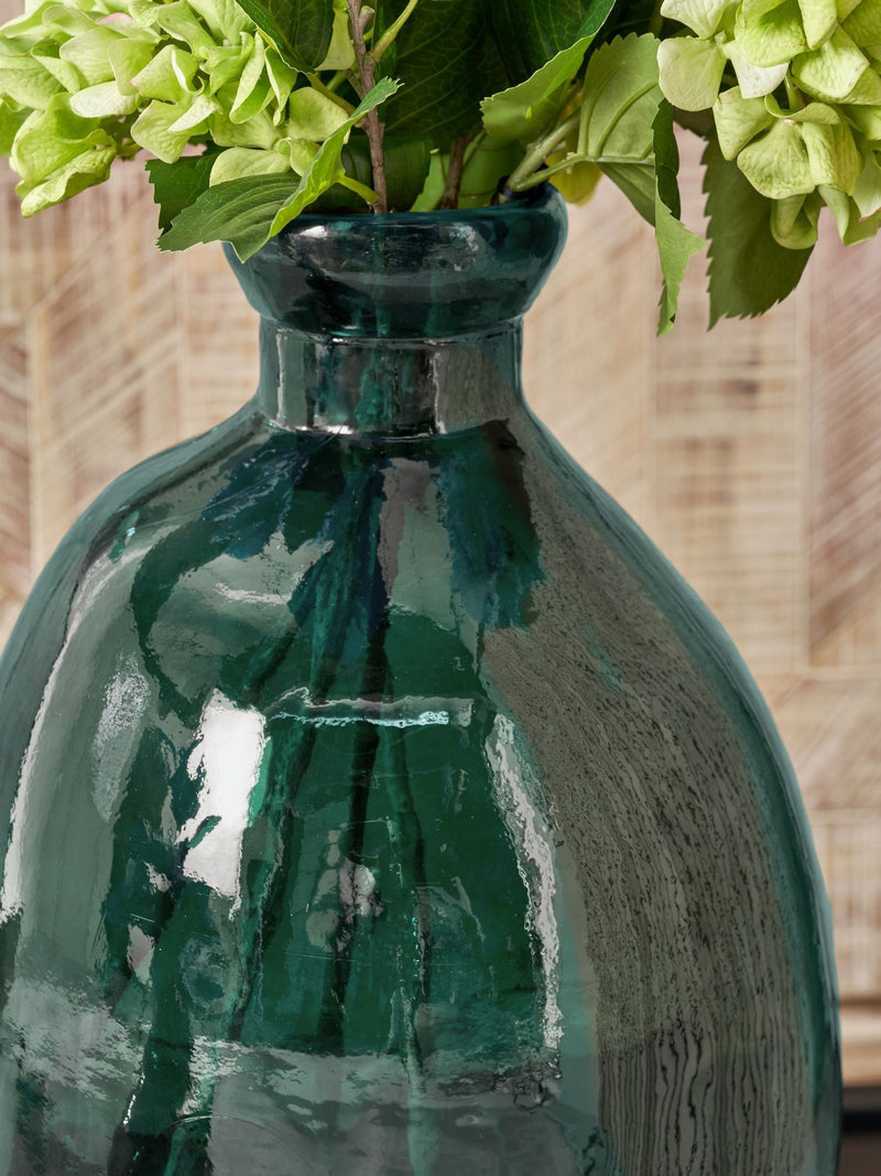 Pacific Green sea green glass tall vase 73cm - British product