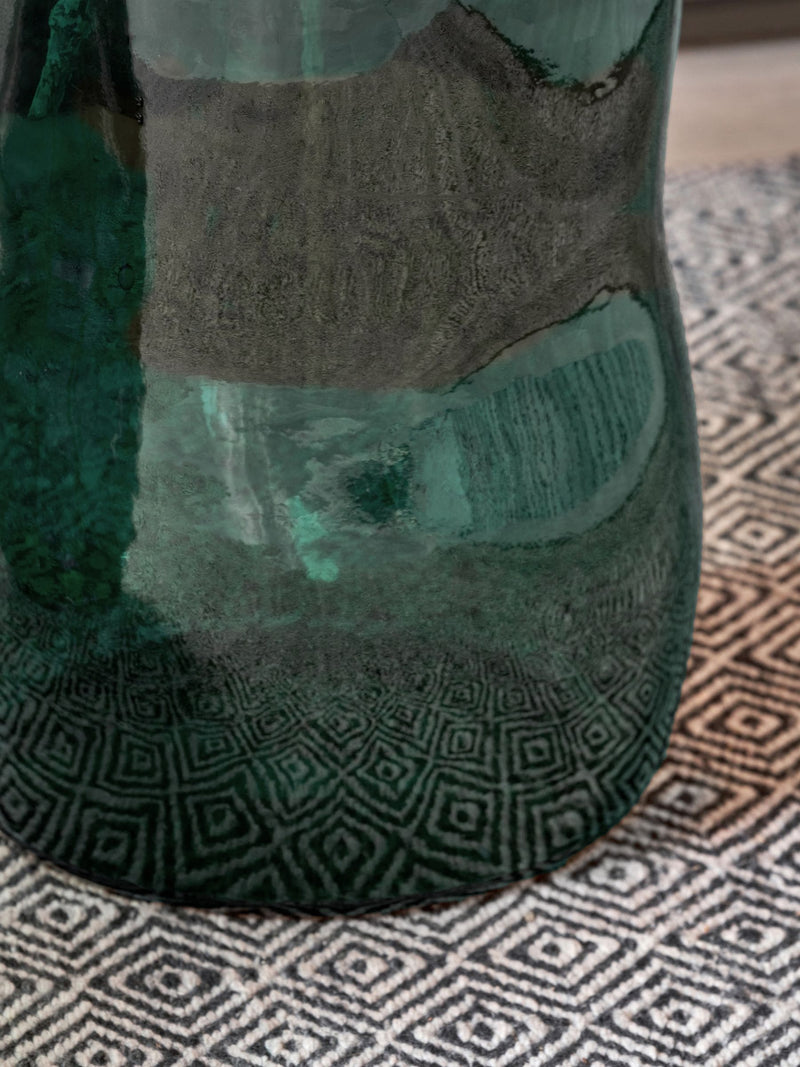 Pacific Green sea green glass tall vase 73cm - British product
