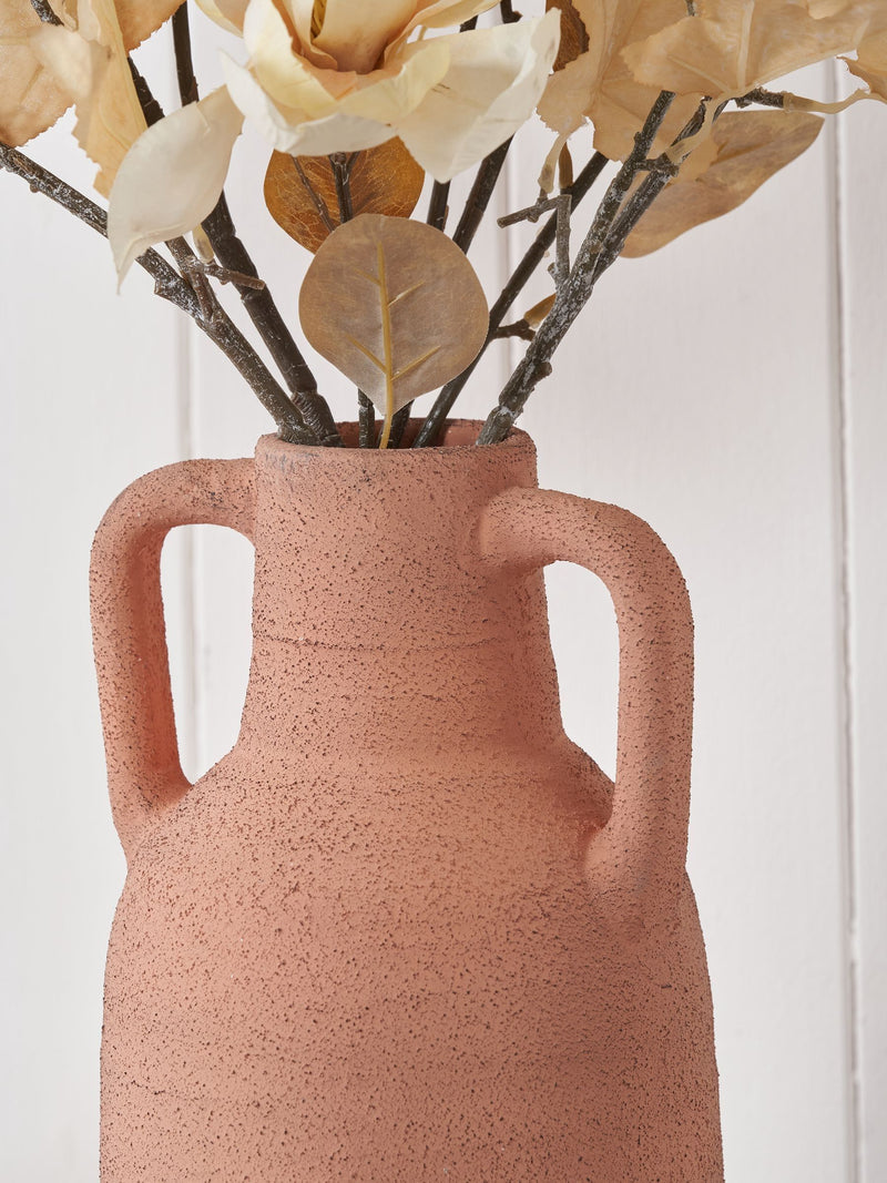 Pacific textured decorative vase with handles 35cm, imported from the UK