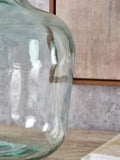 Pacific clear glass bottle vase with raffia neck large - British product