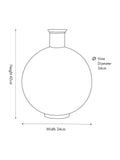 Pacific orange round glass vase 42cm, UK version