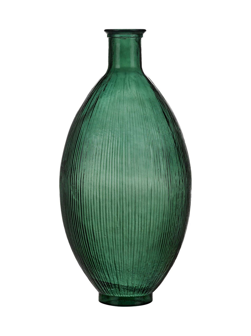 Pacific tall green glass vase - British product