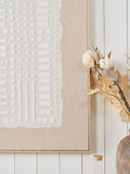 Pacific abstract linen canvas wall art white design 120x90cm, UK version