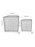 Pacific square grey galvanised zinc planters set of 2 - British product