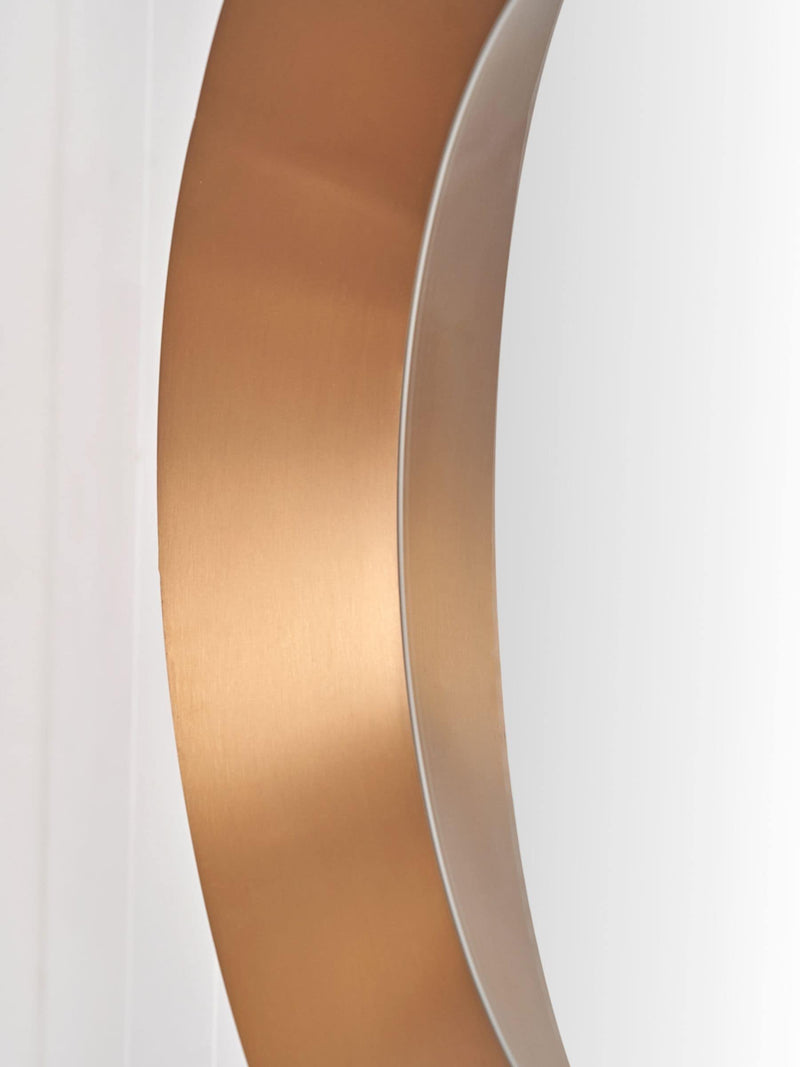 Pacific Gold round mirror 60cm burnished gold frame, imported from the UK