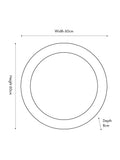 Pacific Gold round mirror 60cm burnished gold frame, imported from the UK