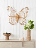 Pacific Natural rattan butterfly wall art large (British brand)