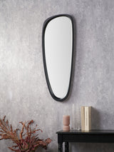 Next Pacific Black Wood Veneer Teardrop Shaped Wall Mirror- Buy online at McGrocer