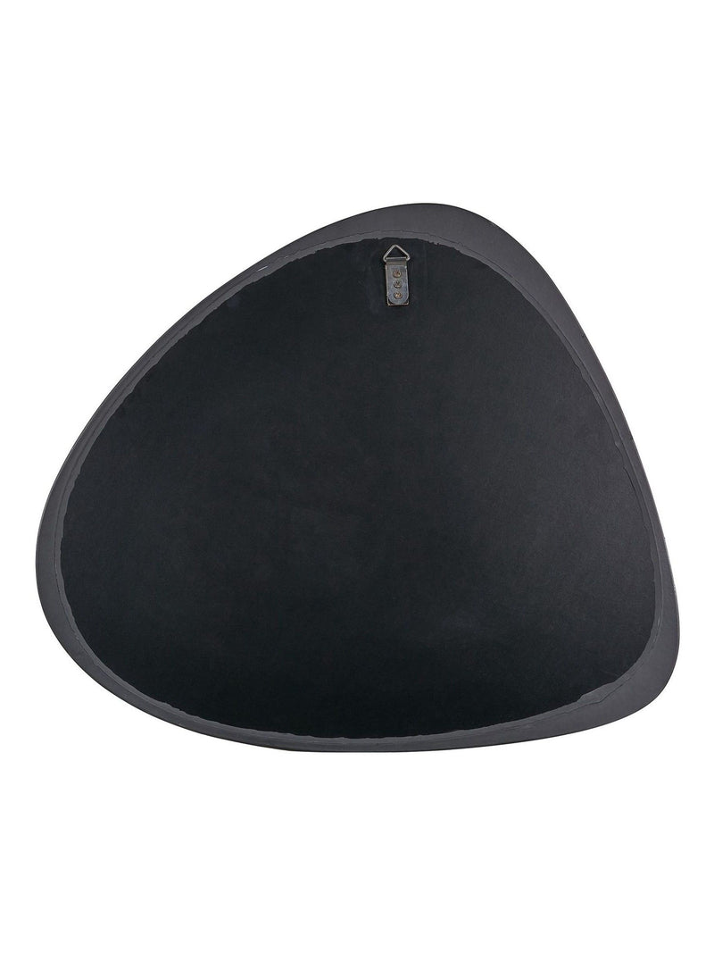 Pacific curved wall mirror black wood veneer 58x67cm (British brand)