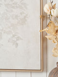 Pacific white floral square canvas wall art 100cm, UK version