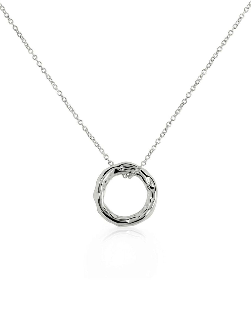 Radley silver plated hammered hoop necklace, UK version