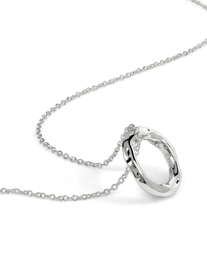 Radley silver plated hammered hoop necklace, UK version