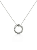 Radley silver plated hammered hoop necklace, UK version