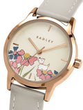 Radley rose gold plated watch dog dial salt leather strap, UK version