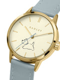 Radley Walkies gold plated watch pistachio leather strap - British product