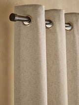 Next Natural Linen Look Lined Eyelet Curtains- Buy online at McGrocer