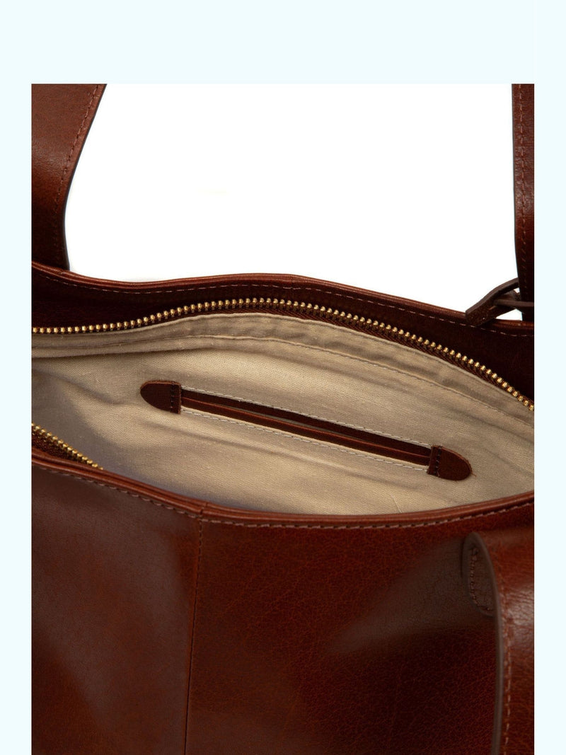 Conkca Brown Lilou leather handbag, UK version