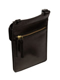 Conkca Seraphina black leather cross-body phone bag, imported from the UK
