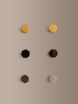 Next Gold Tone Stainless Steel Hexagon Stud Earrings Pack- Buy online at McGrocer
