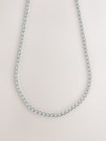Silver Tone Stainless Steel Curb Chain Necklace