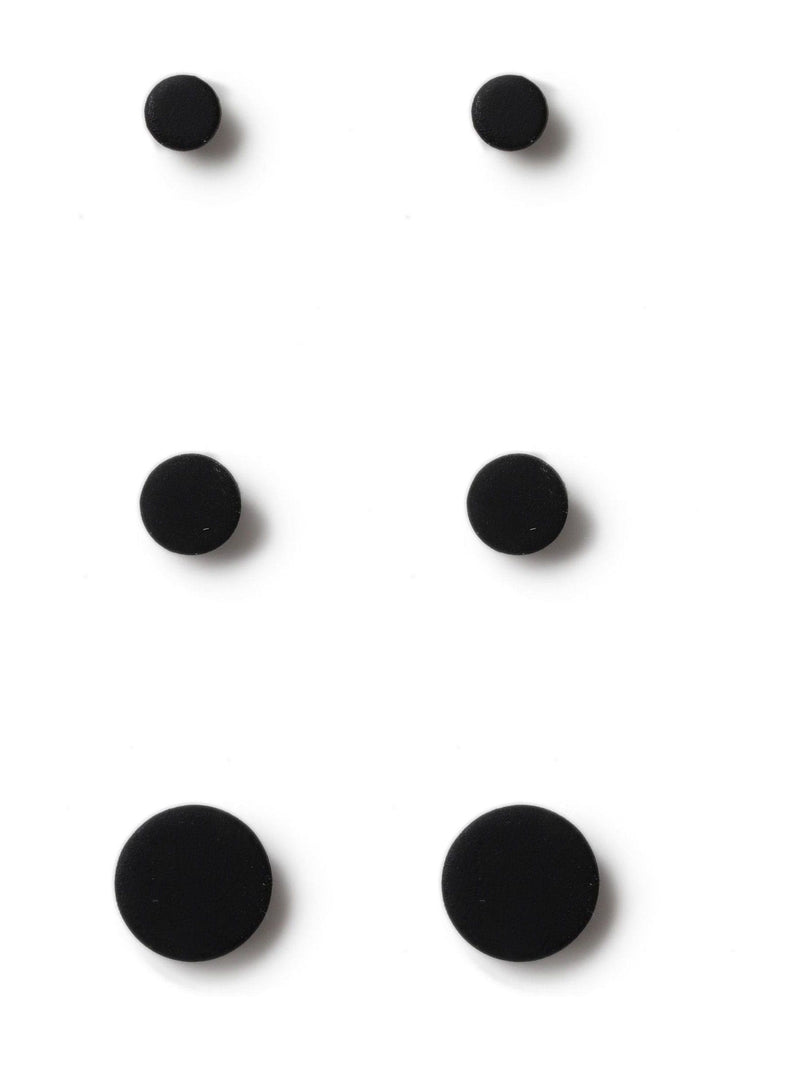 Tunnel Black Earrings Multipack