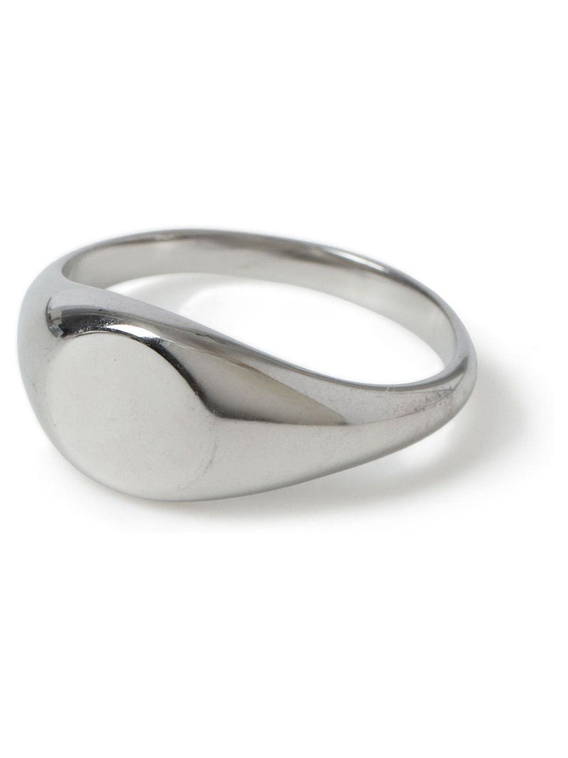 Silver tone stainless steel pinky ring - British product