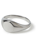 Silver tone stainless steel pinky ring - British product
