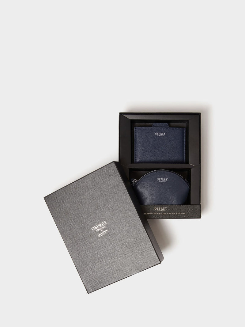 Osprey London leather card holder with mirror - British product