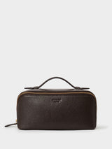 Next Osprey London Brown The Jet Set Leather Washbag- Buy online at McGrocer