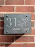 PMC personalised slate house sign 22x20cm, imported from the UK