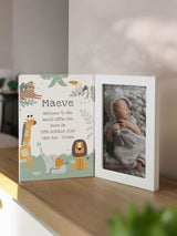 Next PMC Personalised New Baby Wooden Hinged 6x4 Photo Frame One Size- Buy online at McGrocer
