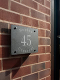 PMC personalised slate house sign 22cm x 20cm x 0.5cm, imported from the UK