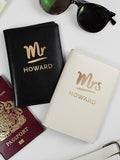 PMC Mr & Mrs personalised passport holder set, imported from the UK