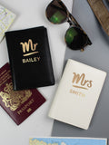 PMC Mr & Mrs personalised passport holder set, imported from the UK