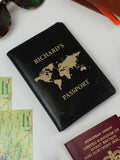 PMC personalised world map passport holder, imported from the UK