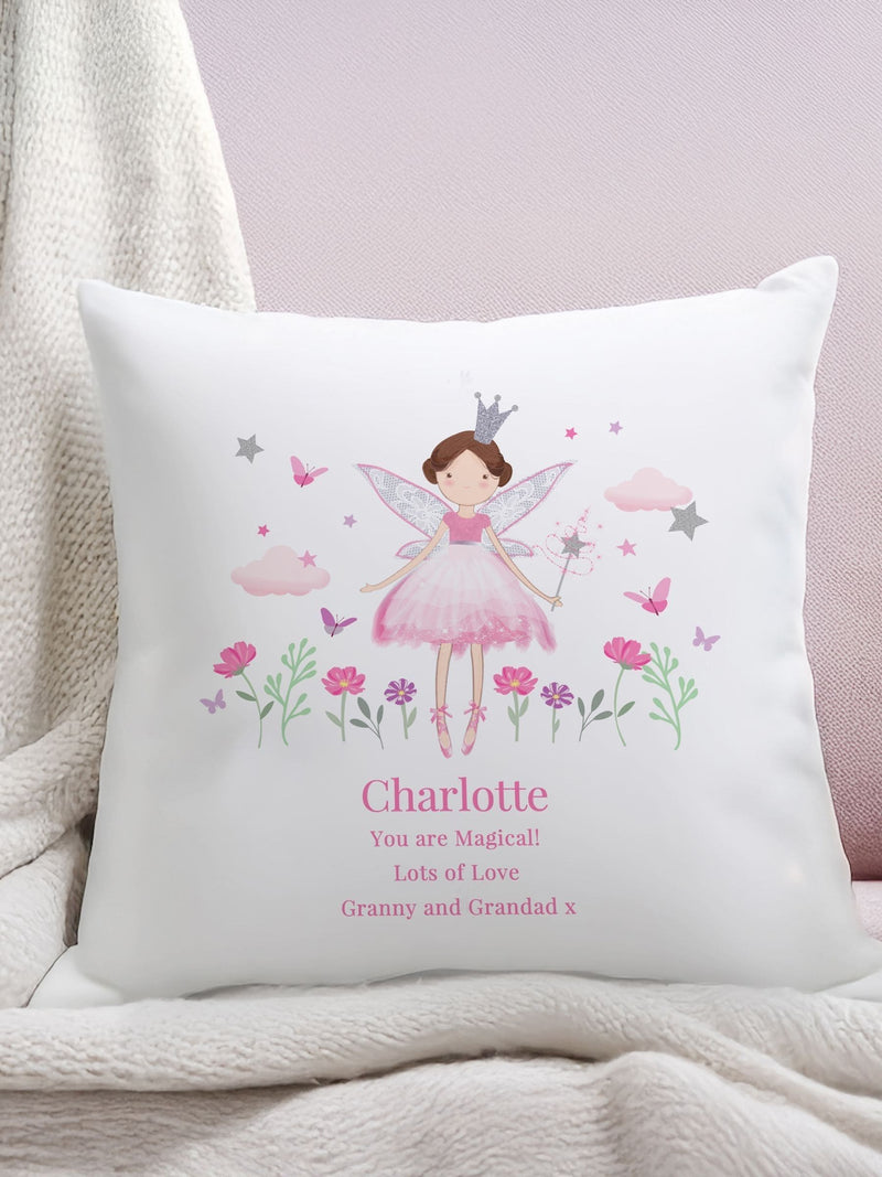 PMC personalised fairy princess cushion 38cm (British brand)