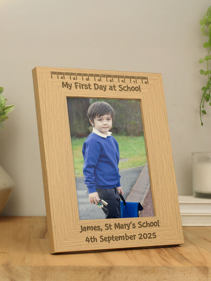 PMC personalised first day at school photo frame 6x4 UK version
