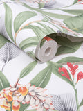 Graham & Brown Powder Botanical A4 wallpaper sample, UK version
