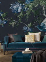 Next Graham & Brown Midnight Venetian Floral Wall Mural Sample A4- Buy online at McGrocer