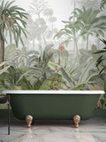Graham & Brown Green Paradise jungle palm mural sample A4, UK version