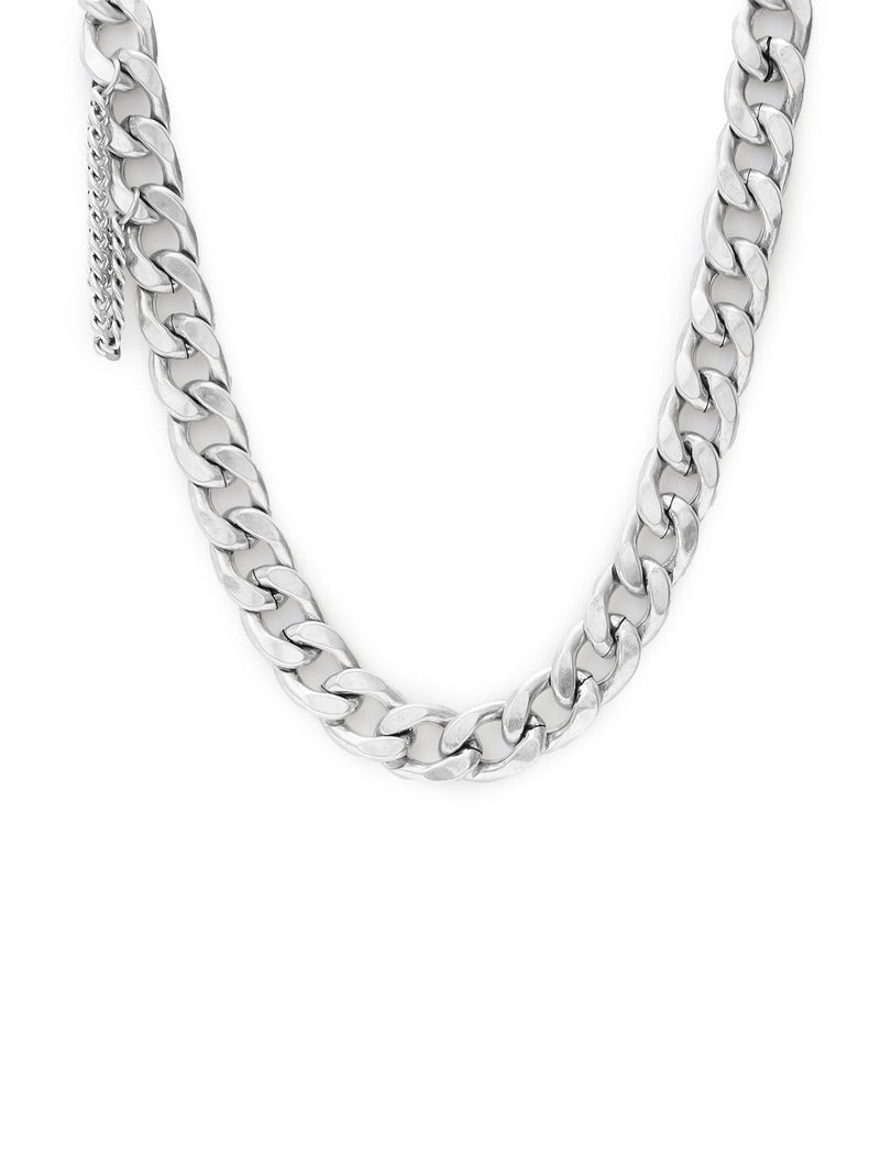 AllSaints silver signature curb chain choker necklace - British product
