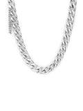 AllSaints silver signature curb chain choker necklace - British product