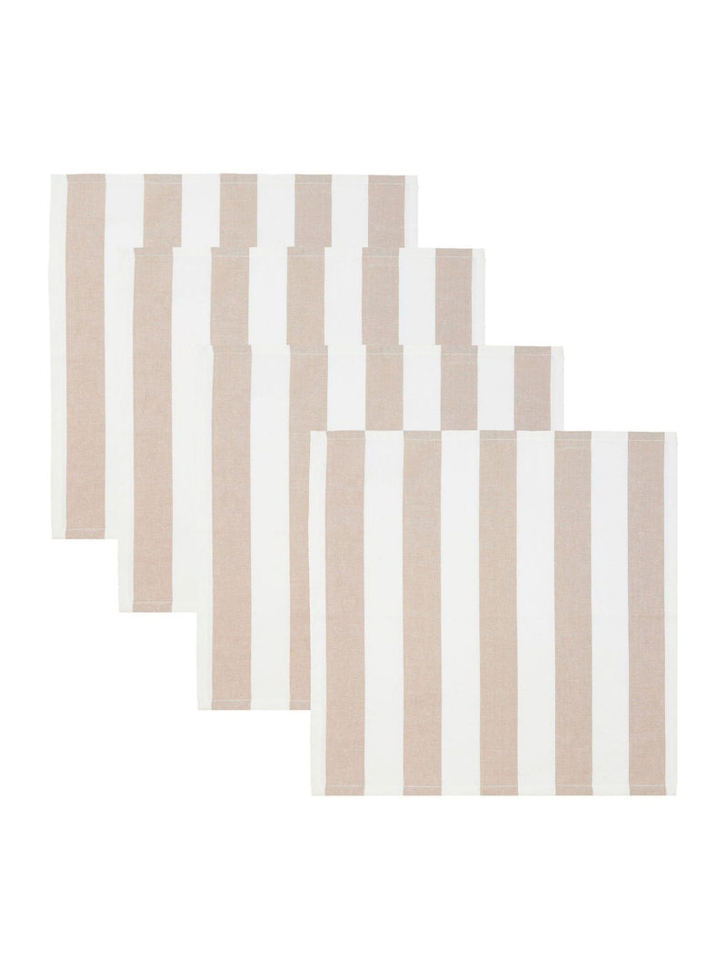 Yard natural Hayle stripe napkins set of 4, imported from the UK